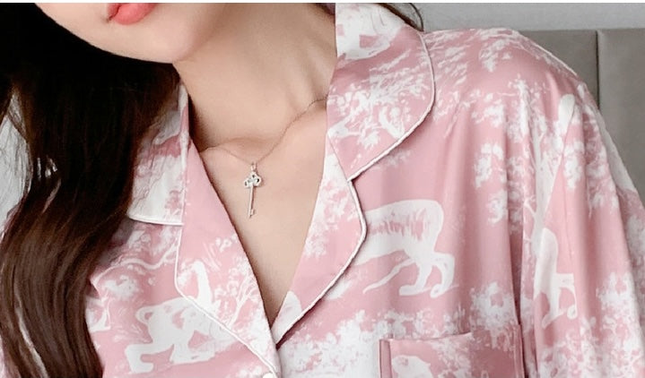Two Piece High Quality Satin Silk Night Suit