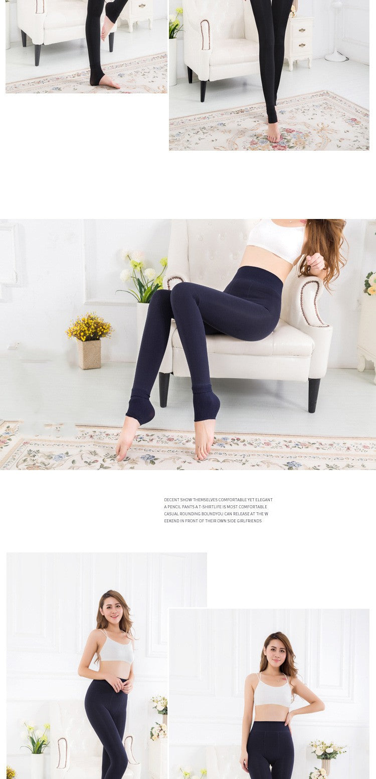 Leggings Knitting Velvet Casual Legging New High Elastic Thicken Lady's Warm Black Pants Skinny Pants The Comfort Theory