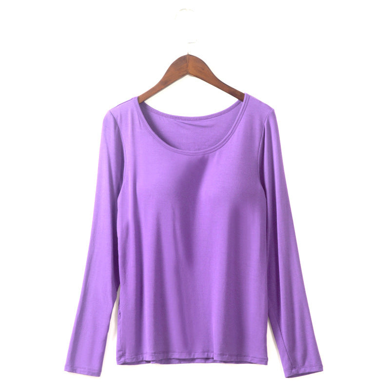 Full Sleeves Shirt with Attached Bra Inside The Comfort Theory