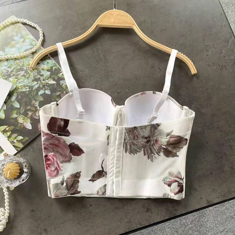 TCT Harley Bralette with Petals in White The Comfort Theory