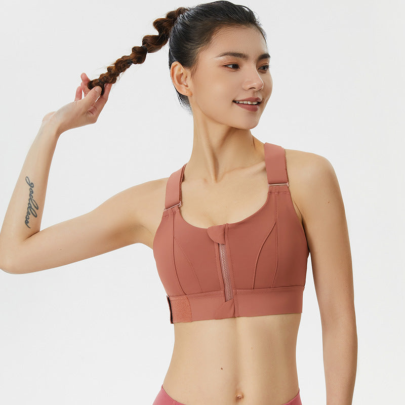 TCT Minimizer Sports Bra with 4 way support in orange The Comfort Theory