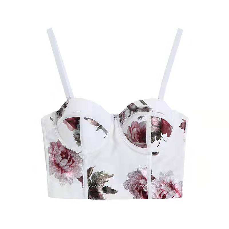 TCT Harley Bralette with Petals in White The Comfort Theory