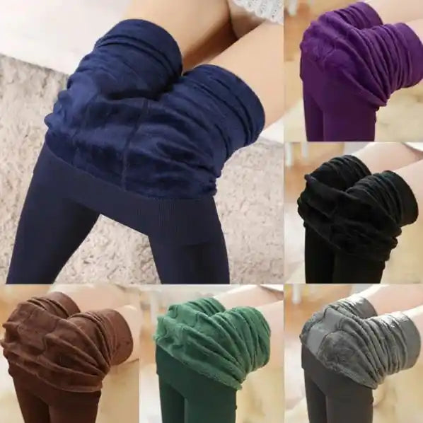Leggings Knitting Velvet Casual Legging New High Elastic Thicken Lady's Warm Black Pants Skinny Pants The Comfort Theory