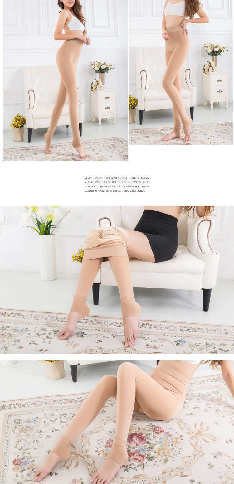 Leggings Knitting Velvet Casual Legging New High Elastic Thicken Lady's Warm Black Pants Skinny Pants The Comfort Theory