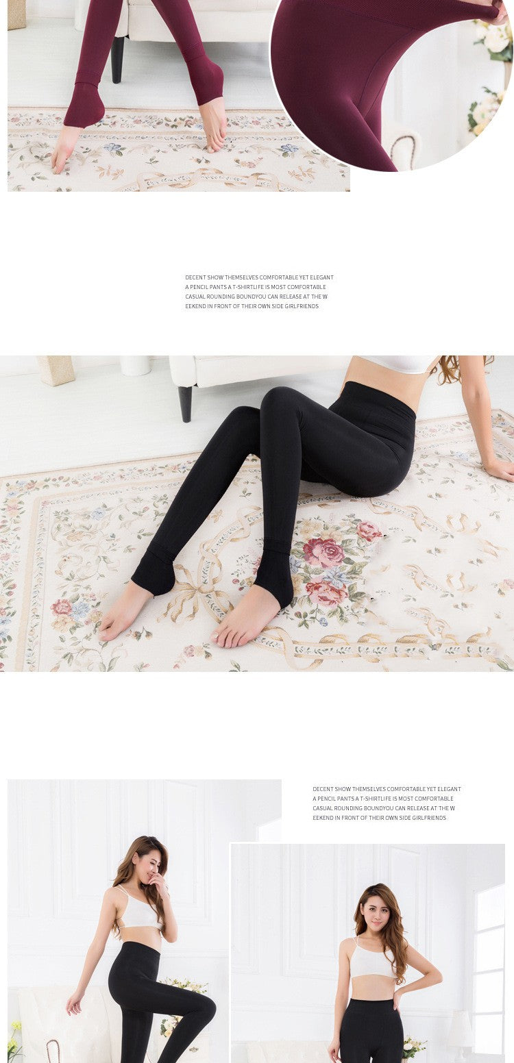 Leggings Knitting Velvet Casual Legging New High Elastic Thicken Lady's Warm Black Pants Skinny Pants The Comfort Theory