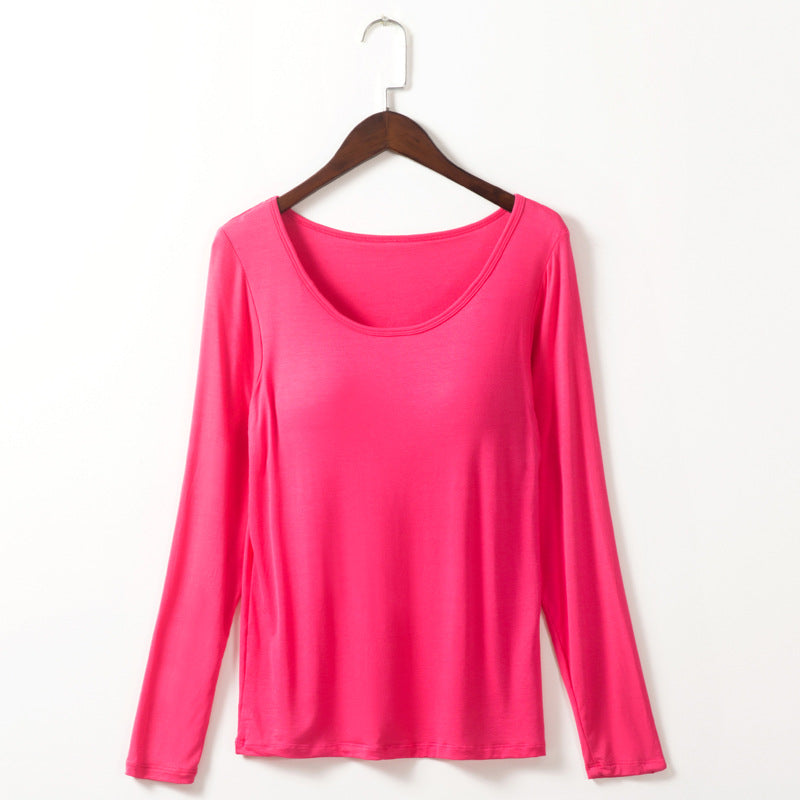 Full Sleeves Shirt with Attached Bra Inside The Comfort Theory