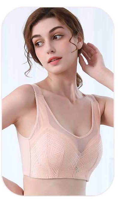 New Full Coverage Bralette with Hook and Eye in Beige The Comfort Theory