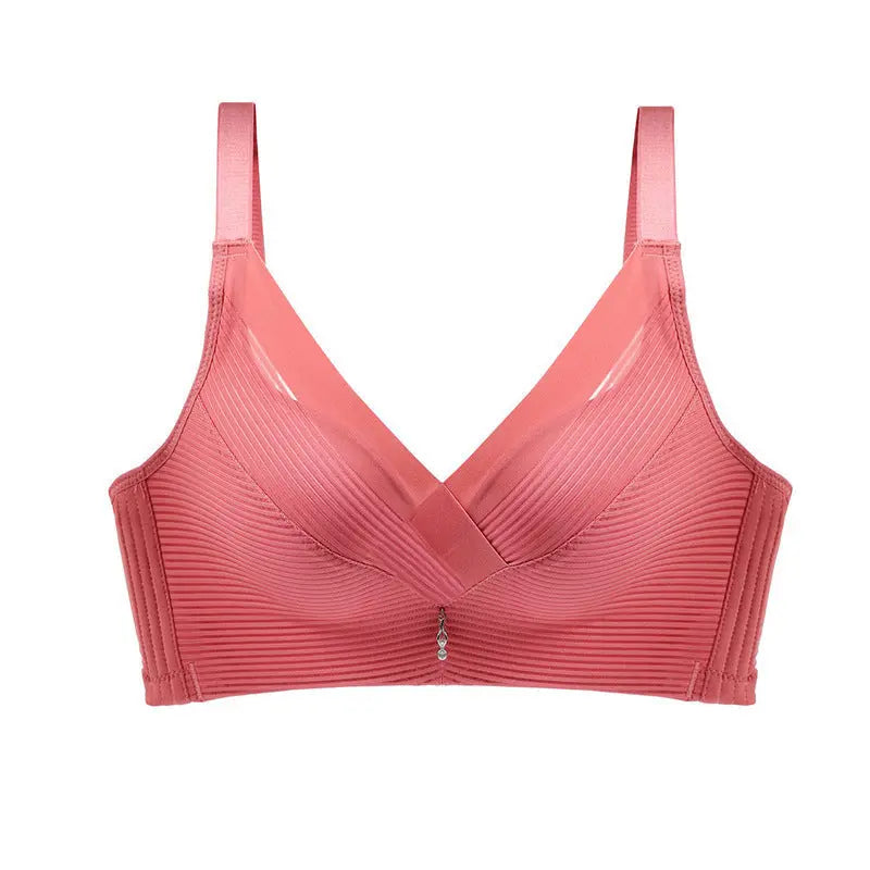 Full Support soft and breathable Bra with full coverage in Strawberry Pink The Comfort Theory