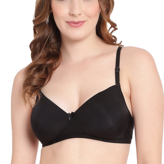 Black full coverage Cover girl Bra The Comfort Theory