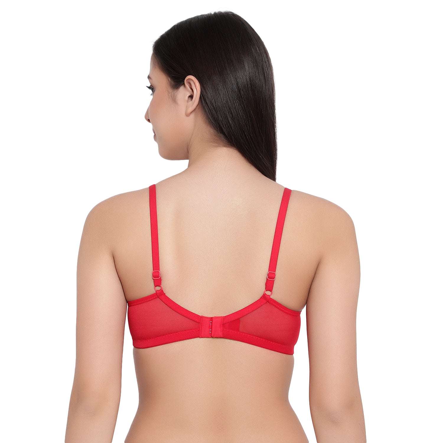Mesh Fabric 4 way Stretch Bra - in Scarlett Red The Comfort Theory
