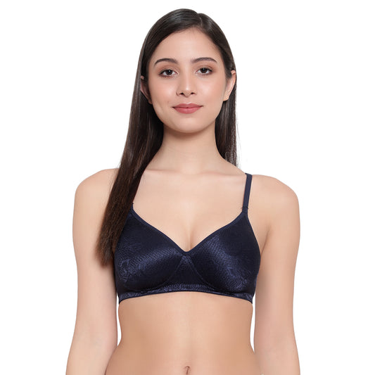 Full support coverage Bra with Blue Mesh Lining The Comfort Theory