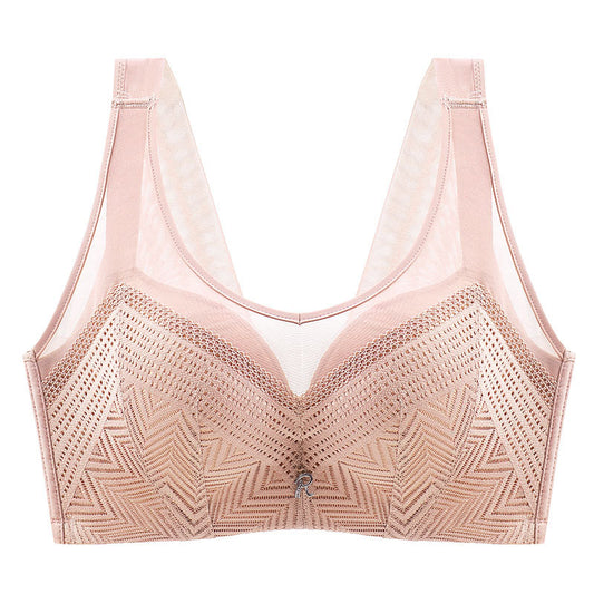New Full Coverage Bralette with Hook and Eye in Beige The Comfort Theory
